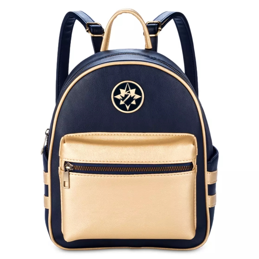 The Marvels MCU Disney Navy Gold Mini Backpack